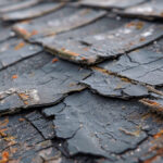 A crumbling, cracked roof in El Paso.